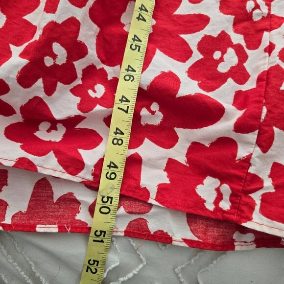 ZARA Printed Poplin Puff Sleeve Maxi Dress Floral Red Size‎ XS - Picture 10 of 10